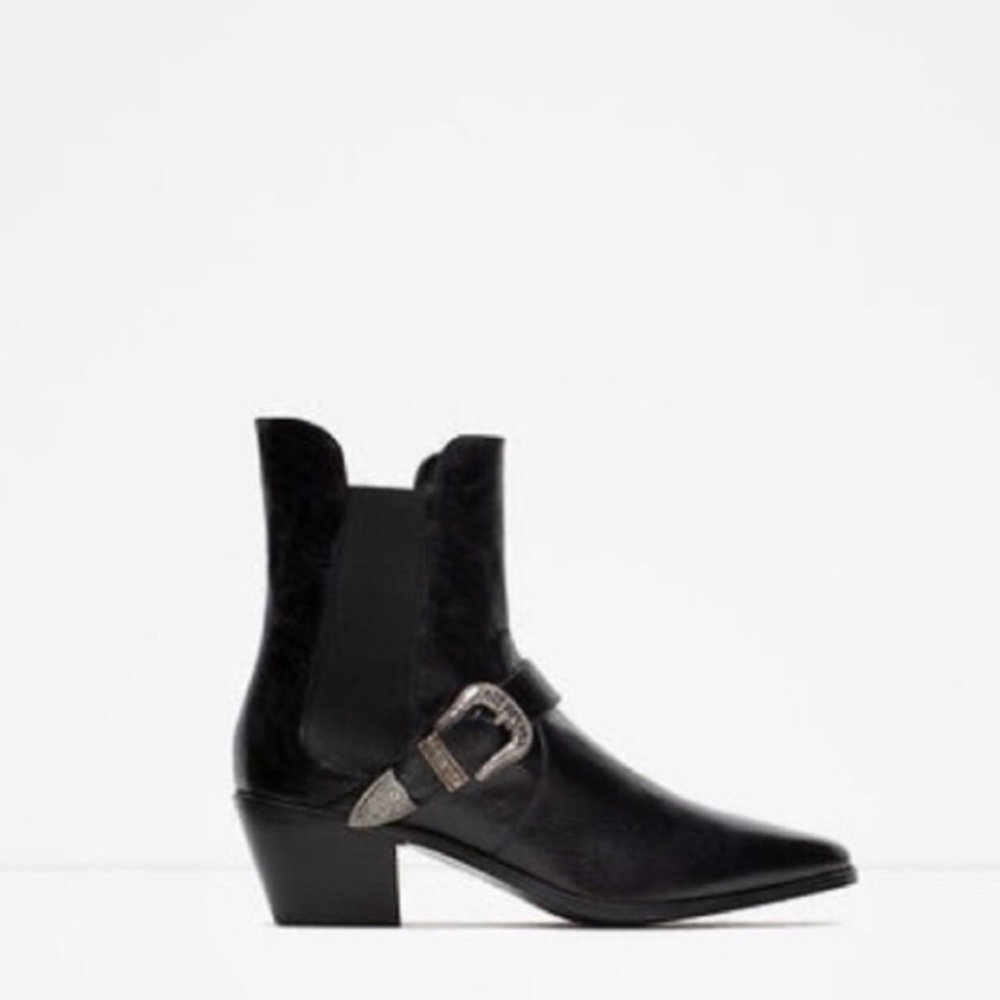 Zara Western Heeled Boot